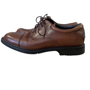 Nunn Bush Cap Toe Dress Shoes Mens 9M Brown Leather Lace-Up